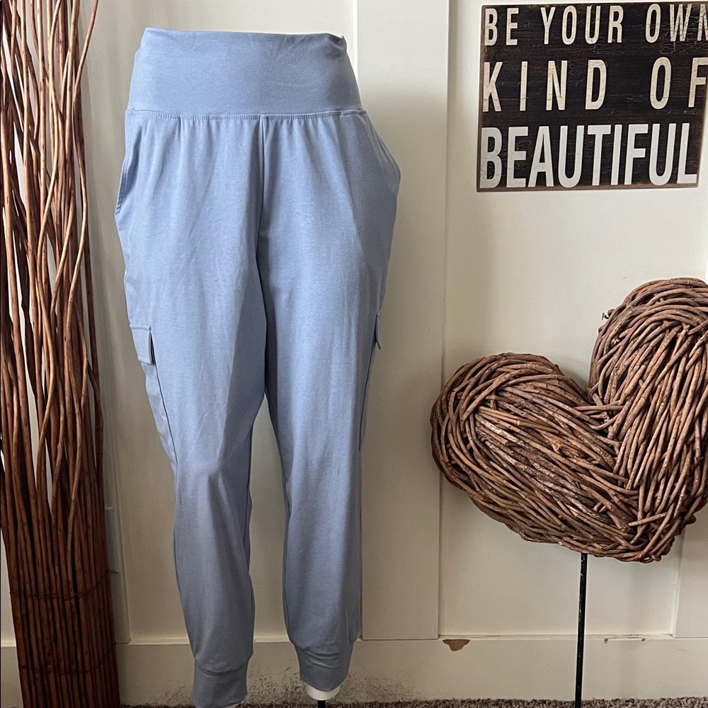 Rewash Light Blue Active High-Waisted Joggers